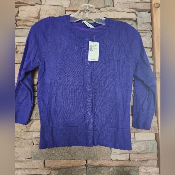 Light Weight 3/4 Purple Cardi - Picture 7 of 8